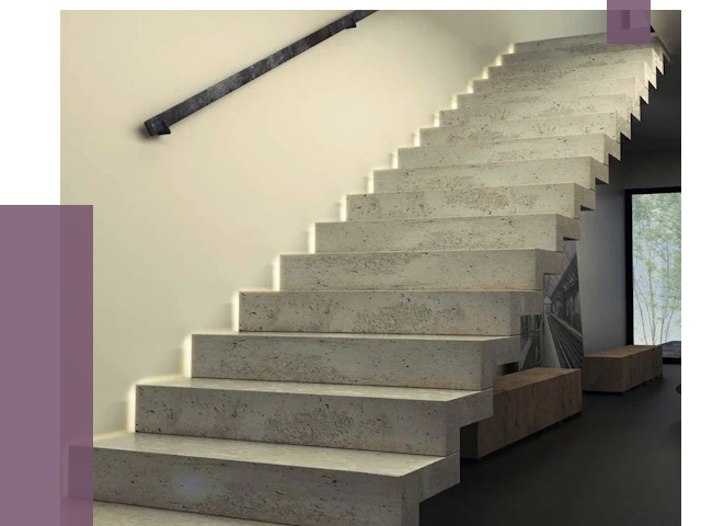 Облицовка бетонных лестниц в Астрахани от 4624 руб/м2