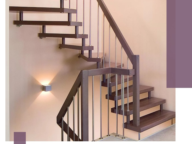 Изготовление лестниц на больцах в Астрахани под ключ