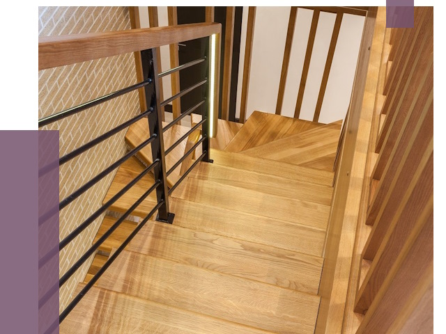 Лестницы из ясеня в Астрахани под ключ от 10070 руб. 