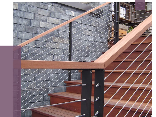 Тросовые перила под ключ в Астрахани от 7810 руб.