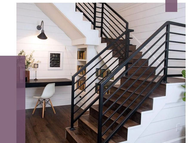 Перила для лестницы в доме в Астрахани от 7450 руб. — ПРОЛЁТ-Стр