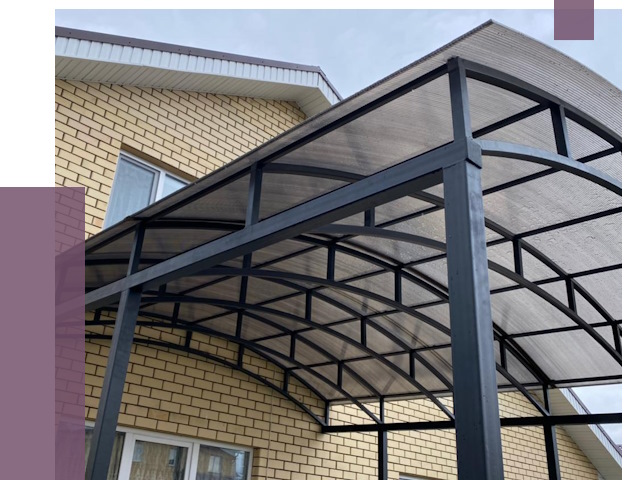 Монтаж козырьков в Астрахани от 11561 руб. | ПРОЛЁТ-Стр