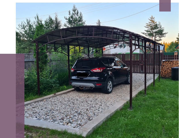 Навесы для автомобиля в Астрахани от 13205 руб.  | ПРОЛЁТ-Стр