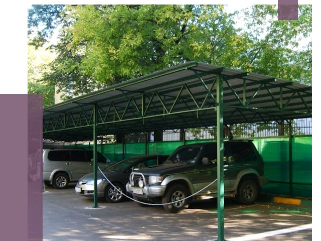 Навесы для парковки в Астрахани от 80667 руб. заказать | ПРОЛЁТ-Стр