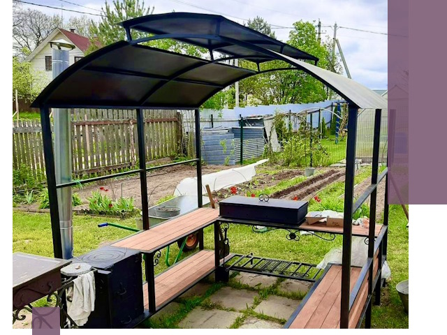 Навесы для барбекю в Астрахани: изготовление, монтаж и демонтаж