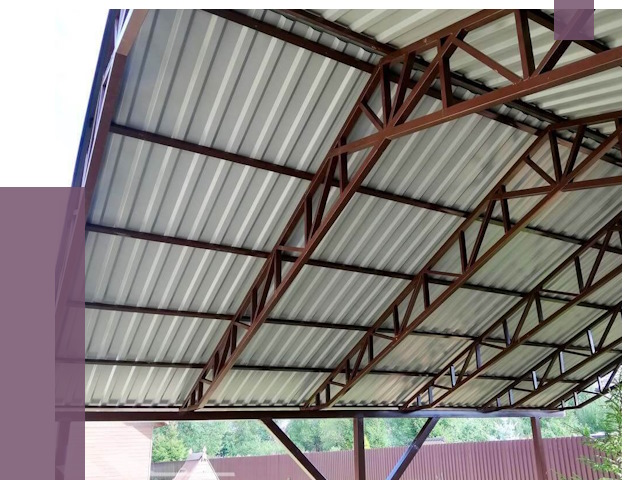 Навесы из профнастила в Астрахани от 7399 руб. | ПРОЛЁТ-Стр