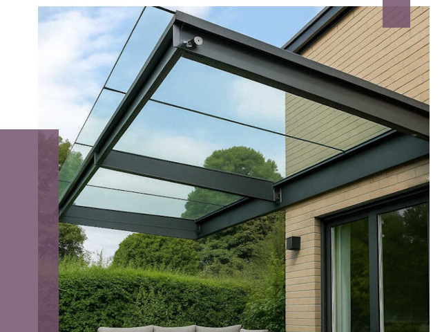 Стеклянные навесы и козырьки в Астрахани от 12331 руб.