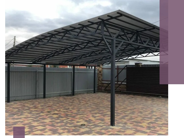 Металлические навесы под ключ в Астрахани — изготовление и монтаж