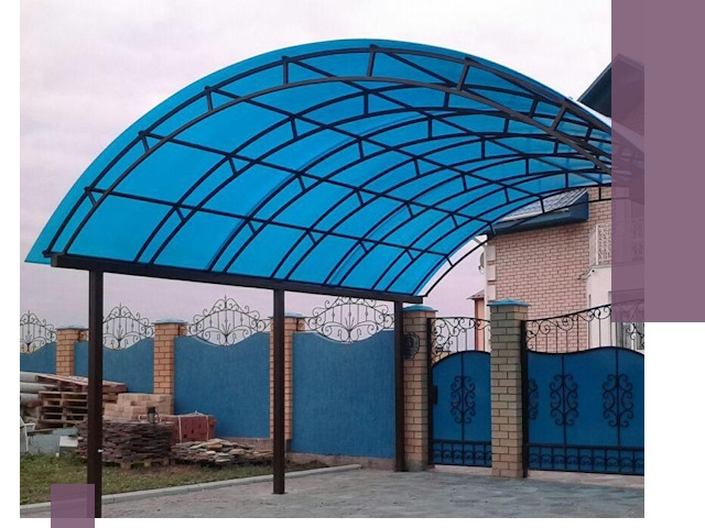Арочные навесы под ключ в Астрахани — изготовление и монтаж