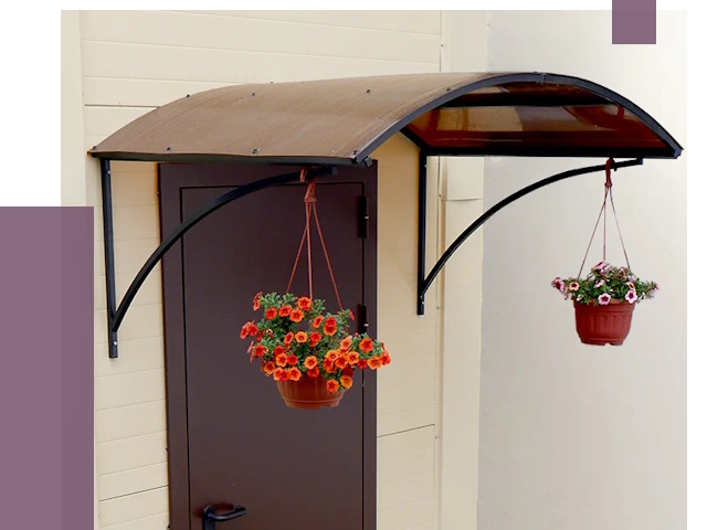 Козырьки над входом в Астрахани от 14900 руб.  | ПРОЛЁТ-Стр