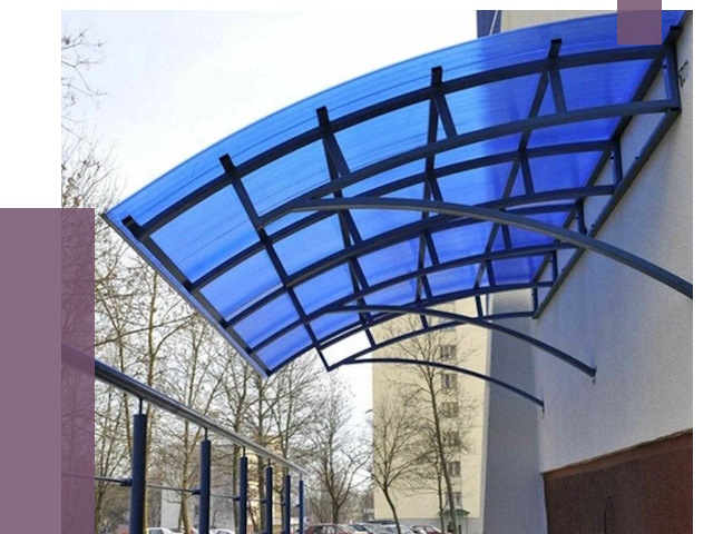 Козырьки из поликарбоната в Астрахани от 4316 руб. под ключ | ПРОЛЁТ-Стр