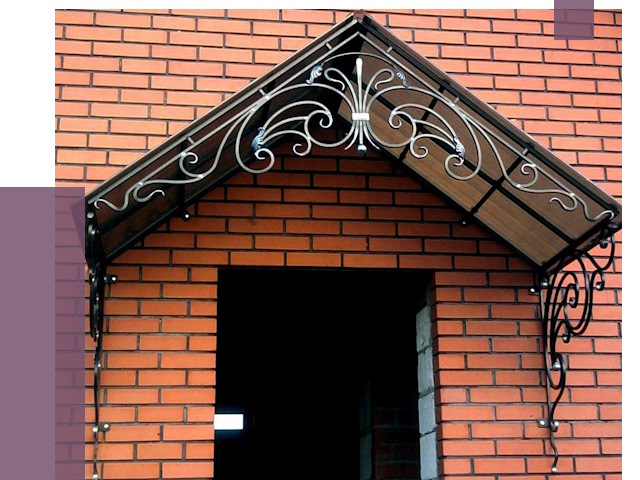 Металлические козырьки в Астрахани от 10738 руб. 