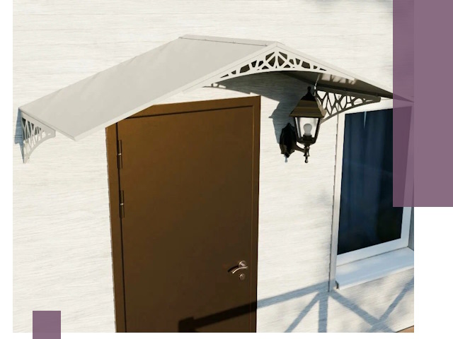 Металлические козырьки на входы и террасы в Астрахани