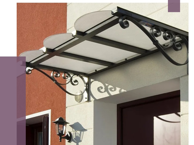 Односкатные козырьки в Астрахани от 8426 руб.  | ПРОЛЁТ-Стр