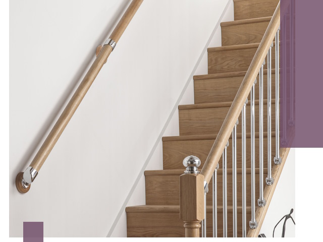 Пристенные поручни из стали и нержавейки под монтаж в Астрахани